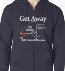 Get Away To Upstate New York Zipped Hoodie