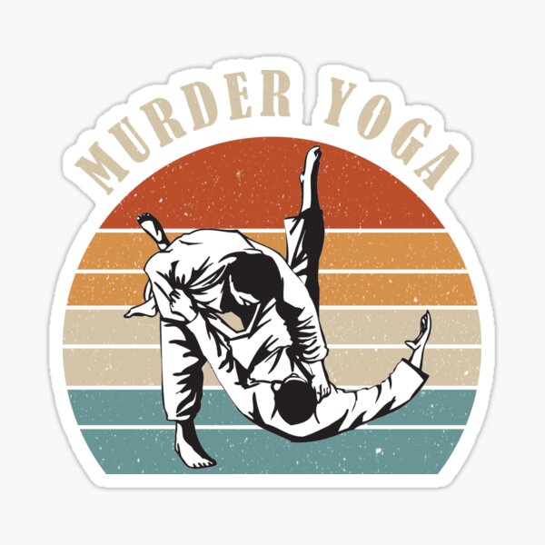 Funny Murder Yoga Stickers for Sale