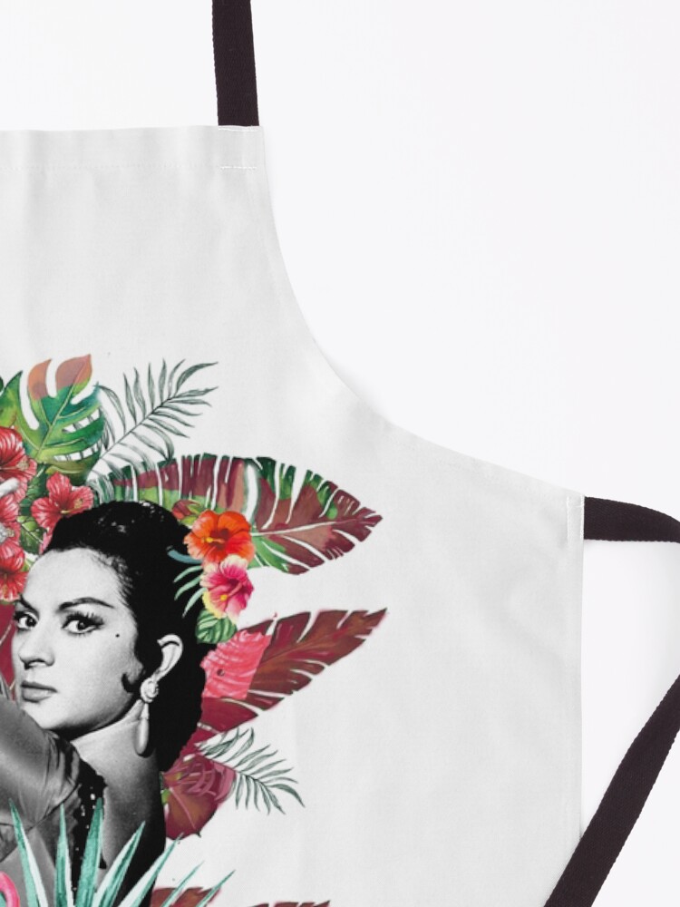 Imagen 3 de 6, Delantal con la obra Lola Flores con Flamenco Rosa, diseñada y vendida por Folkloricas.
