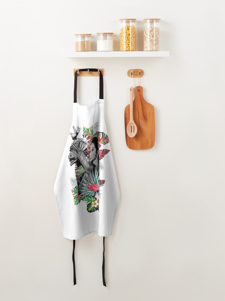 Imagen 4 de 6, Delantal con la obra Lola Flores con Flamenco Rosa, diseñada y vendida por Folkloricas.