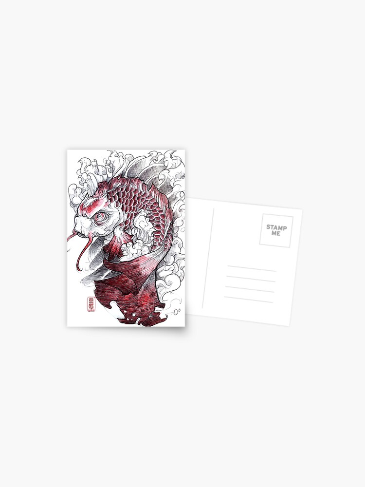 shigeki.zumi: tattoo sketchbook: 008 Postcard for Sale by fydbac