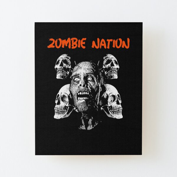 Zombie Nation Wood Mounted Print