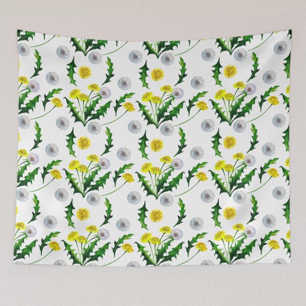Item preview, Dandelion flowers meadow watercolor pattern. designed and sold by Colibri77.