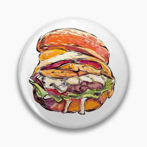Item preview, Burger digital hand drawn  designed and sold by TattooWorker.