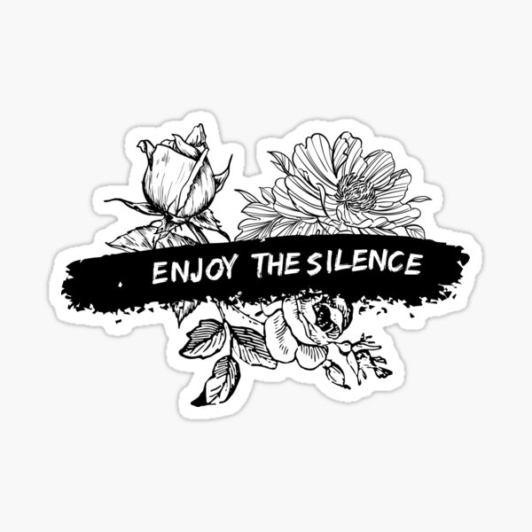 Enjoy The Silence Rose 10cm Red +DM 5cm Black Car Sticker Depeche Mode 