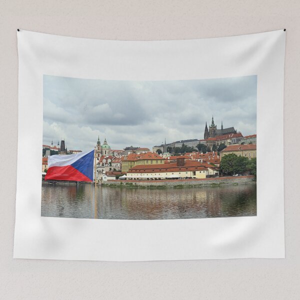 Item preview, Prague Castle and Czech flag cityscape designed and sold by goceris.