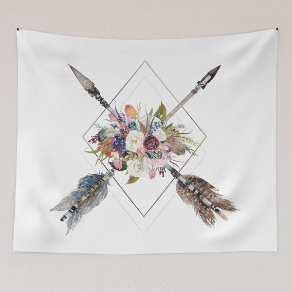Item preview, Tribal Dreams - Arrows and Flowers designed and sold by Amanda-Lakey.