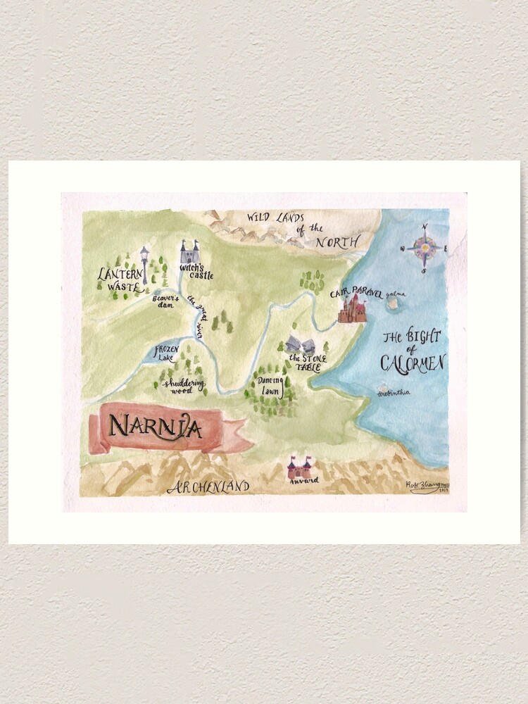 Print　Sale　Redbubble　Narnia　stellaerosae　Map