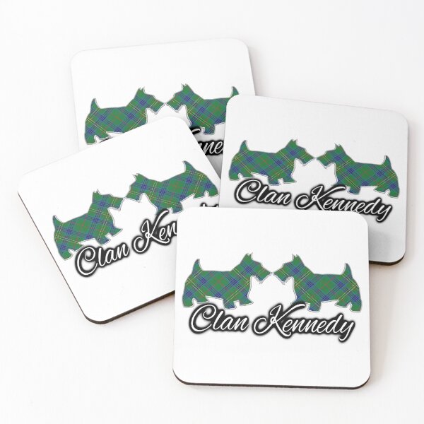 Item preview, Adorable Clan Kennedy Tartan Scottie Dogs designed and sold by ScotsMountain.