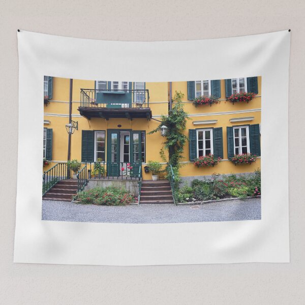 Item preview, old house with flowers on windows Bad Gastein Austria designed and sold by goceris.