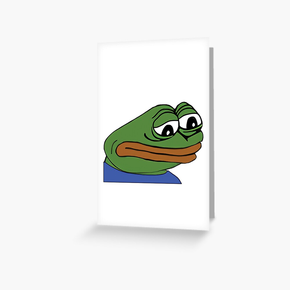 Sadge Twitch Emote in HD Greeting Card