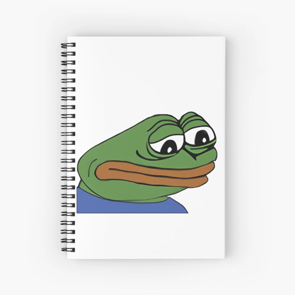 Pepega in HD Twitch Emote  Spiral Notebook for Sale by Reboot Designs