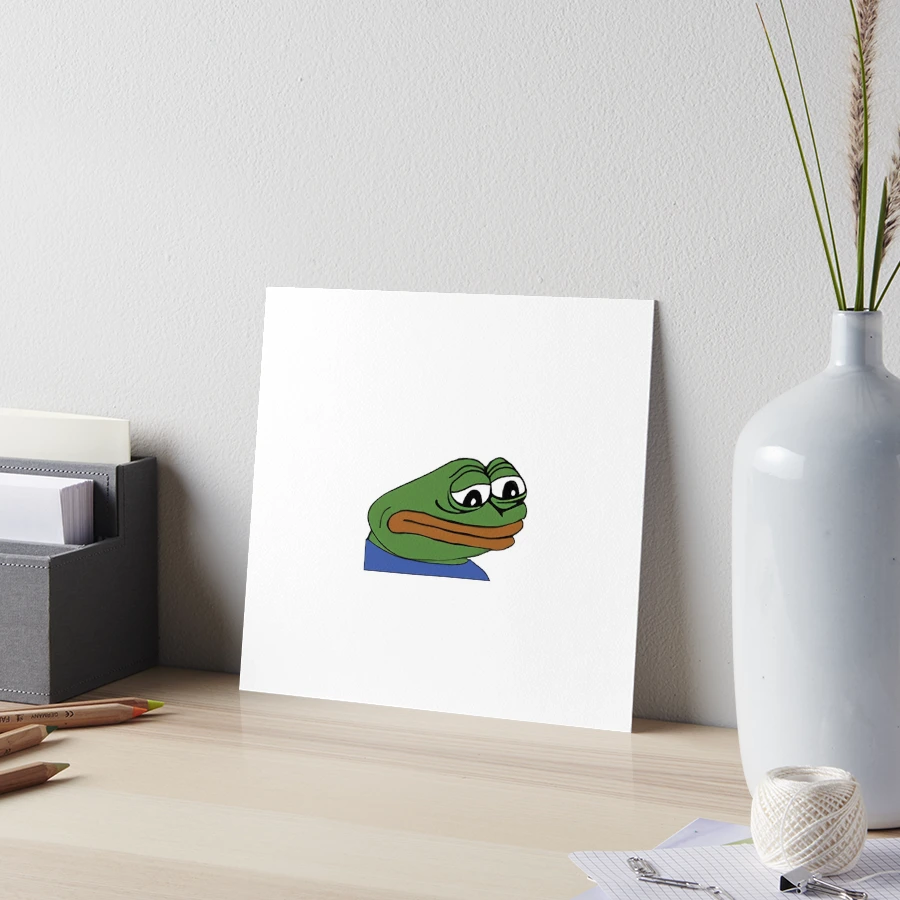 Sadge Twitch Emote in HD Art Board Print