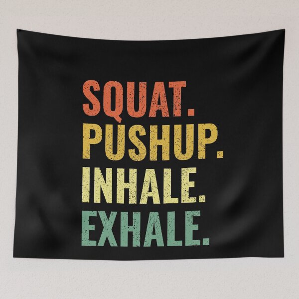 Item preview, HiiT Yoga Squat Pushup Inhale Exhale designed and sold by getgr4phicz.