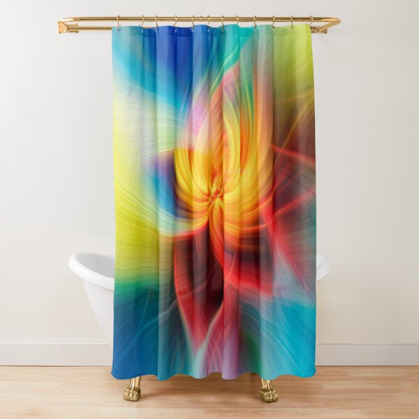 Flower Twirl. Shower Curtain