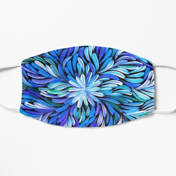 Australian Aboriginal Art - Purple Flowers Flat Mask