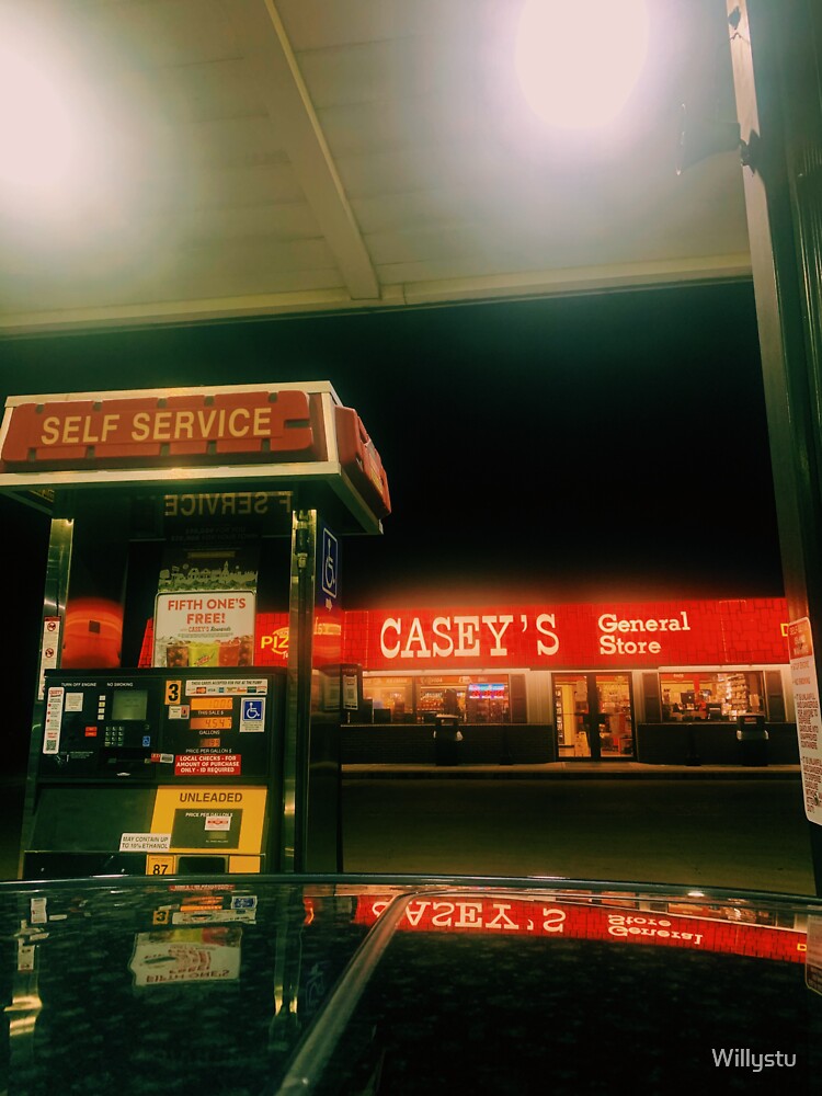 "Casey's Gas Station" Sticker for Sale by Willystu Redbubble