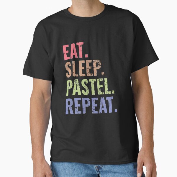 Artikel-Vorschau von Pastell Eat Sleep Repeat, designt und verkauft von getgr4phicz.