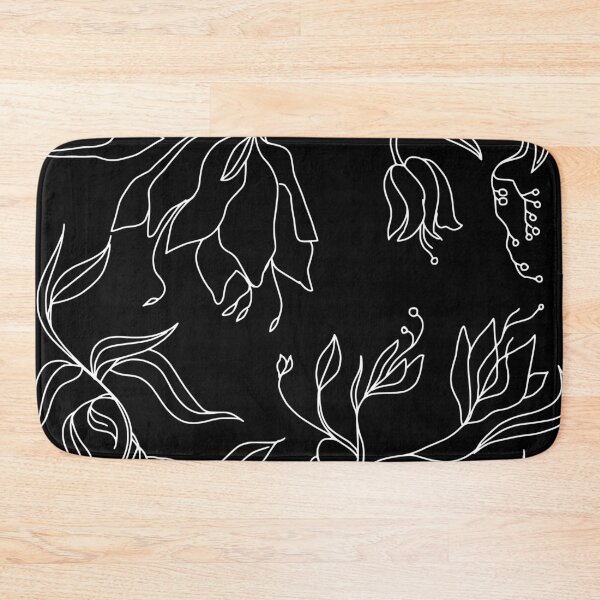 Item preview, Black Floral art designed and sold by SILVERAPPLE.