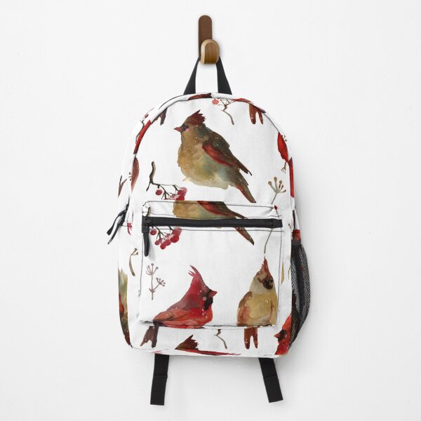 Item preview, red winter birds watercolor designed and sold by PointProkopenko.