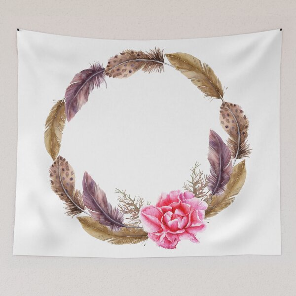 Item preview, A Feather Dreamcatcher with Rose designed and sold by Designs By Creation.
