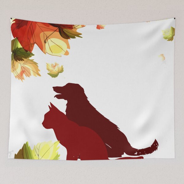 Item preview, red and green maple leaves border, autumn maple leaf designed and sold by Halalolo.