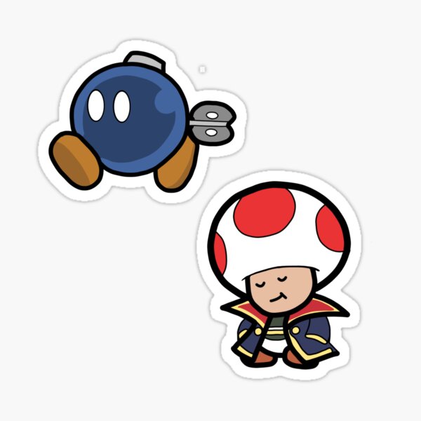 Bobby The Bobomb and Captain T. Ode Sticker