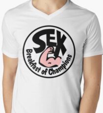 Coloured Breakfast of Champions Men's V-Neck T-Shirt