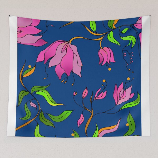 Item preview, Pink flowers artwork designed and sold by SILVERAPPLE.