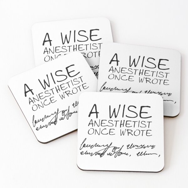 Item preview, A Wise Anesthetist Once Wrote designed and sold by VersiMerch.