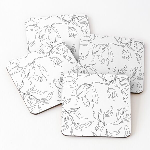 Item preview, White floral artwork designed and sold by SILVERAPPLE.