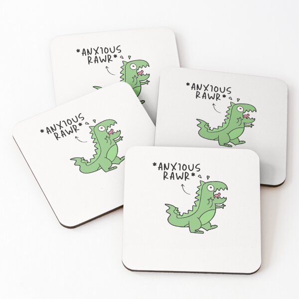 Item preview, Anxious T-Rex Dinosaur Rawr Pet Cute Funny Happy Sarcastic Spiritual Animal Birthday Gift designed and sold by EpsilonEridani.