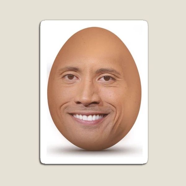 dwayne the egg johnson  Sticker for Sale by bellagiibson