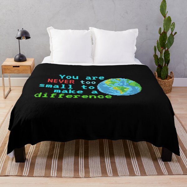 Item preview, Never Too Small Earth Awareness Motivational Shirt Planet Gift Greta Climate Change Shirt SOS Help Climate Strike Shirt Nature Future Natural Environment Cute Funny Inspirational Gift Idea designed and sold by EpsilonEridani.