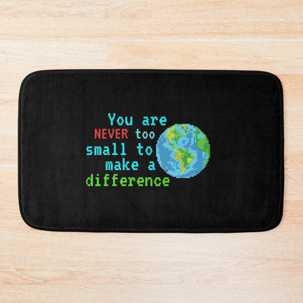 Item preview, Never Too Small Earth Awareness Motivational Shirt Planet Gift Greta Climate Change Shirt SOS Help Climate Strike Shirt Nature Future Natural Environment Cute Funny Inspirational Gift Idea designed and sold by EpsilonEridani.