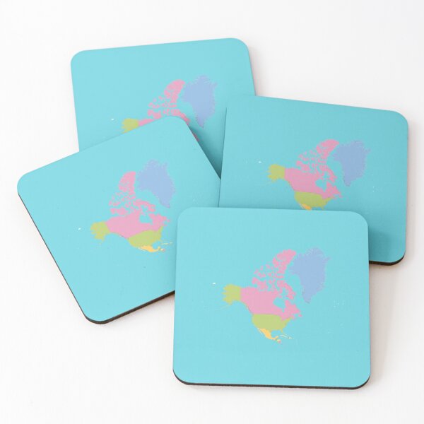 Item preview, North america continent map , countries with cool pattern colourfull designed and sold by rashadat.