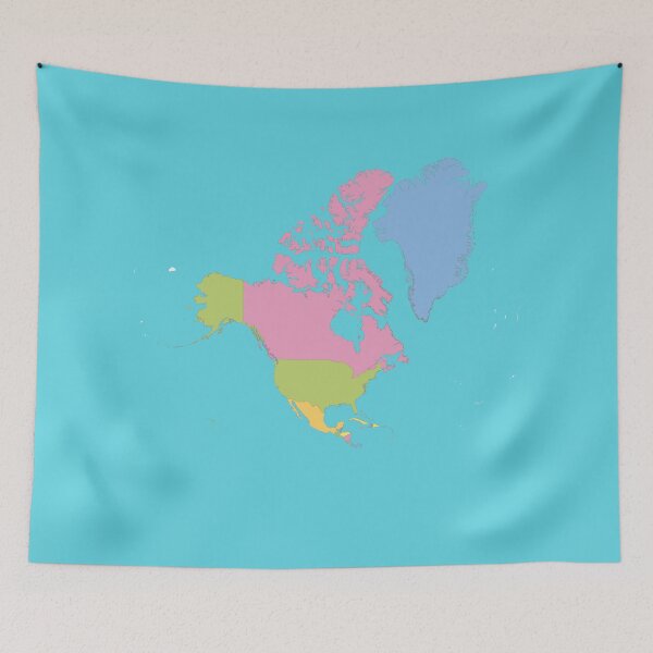 Item preview, North america continent map , countries with cool pattern colourfull designed and sold by rashadat.