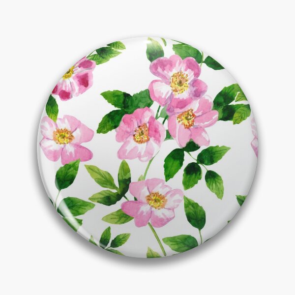 Item preview, Rose hips with green leaves watercolor pattern. designed and sold by Colibri77.
