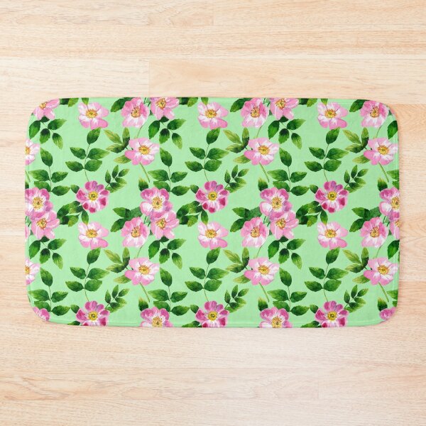 Item preview, Rose hips with green leaves watercolor pattern. designed and sold by Colibri77.