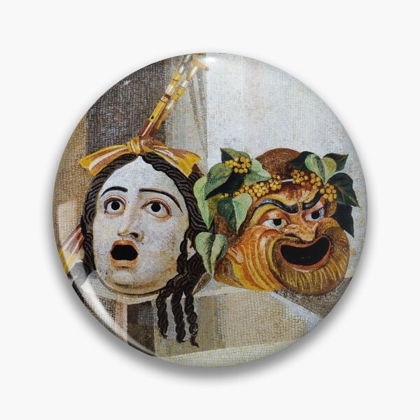 Item preview, ANTIQUE ROMAN MOSAICS ,GREEK COMEDY THEATER MASKS  designed and sold by BulganLumini.