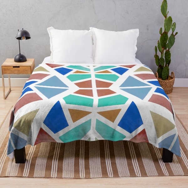 Item preview, Watercolor & Guache Geometric Shapes in Cool Colors designed and sold by Annie Grace Aguila.