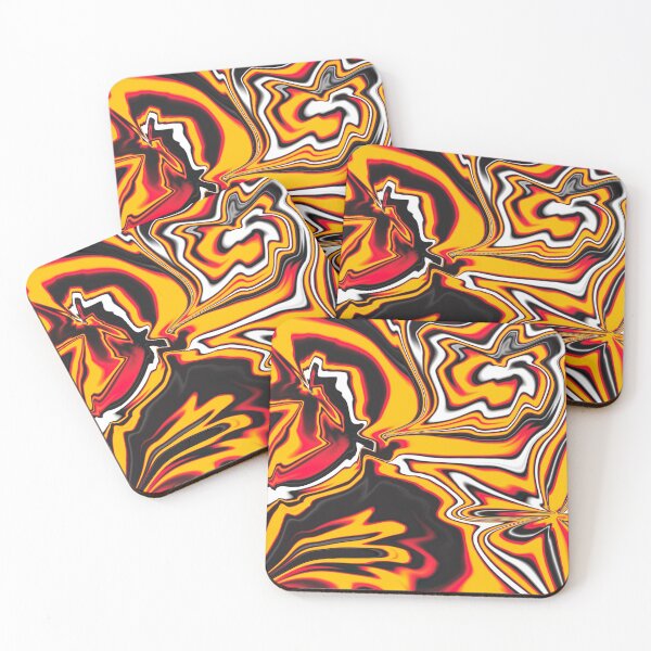 Item preview, Yellow, Black, Red, White Pirate Flag Inspired Marble Swirl Pattern designed and sold by HashtagShirts.
