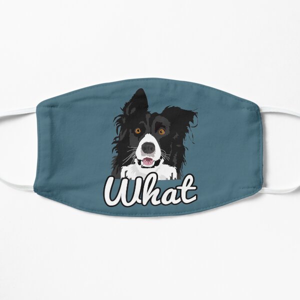 Border Collie quoi Sticker Masque sans plis