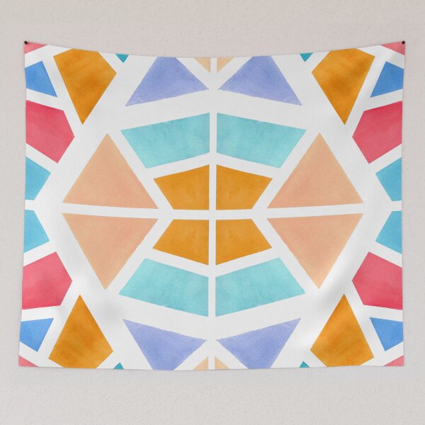 Item preview, Watercolor & Guache Geometric Shapes in Vibrant Colors designed and sold by Annie Grace Aguila.