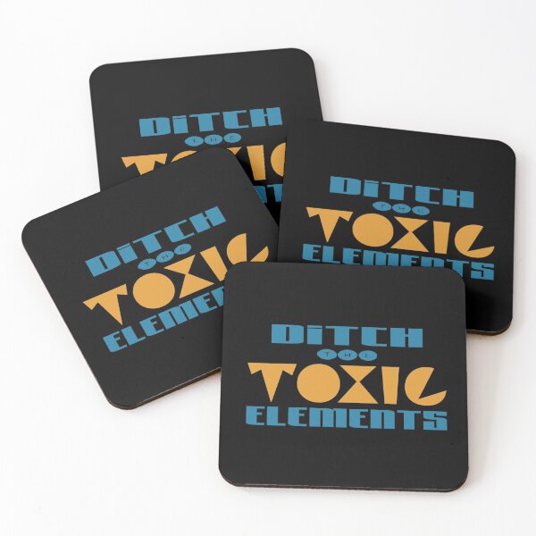 Item preview, Ditch the Toxic Elements text design designed and sold by Bees-Honey-Gift.