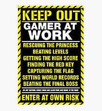 Gamer At Work Poster Photographic Print