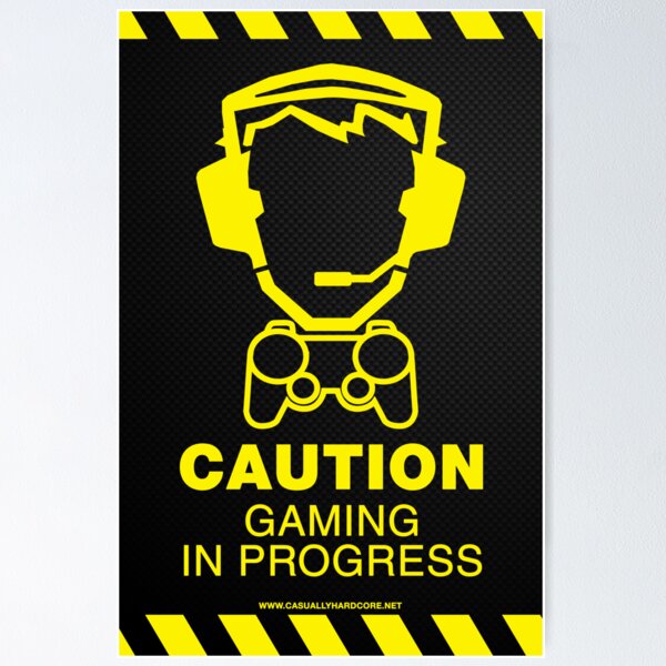 Artikel-Vorschau von Achtung Gaming In Progress Poster, designt und verkauft von GeekGamer.