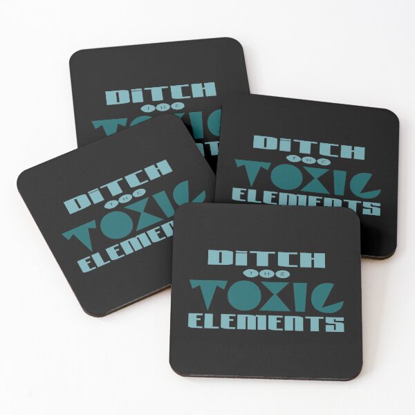 Item preview, Ditch the Toxic Elements text design designed and sold by Bees-Honey-Gift.