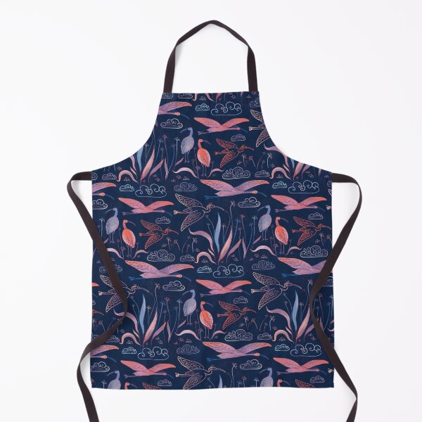 Item preview, Scarlet ibises on dark blue designed and sold by illaberekdesign.