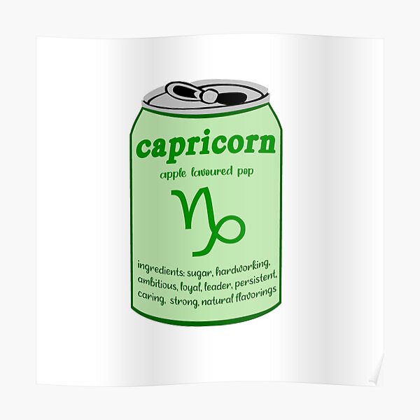 Capricorn Zodiac Sign Trendy Vsco Sticker Poster For Sale By